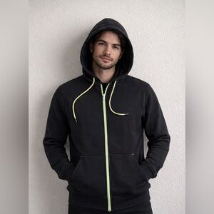 Crane- Men's Black Zip Up Training Jacket- Small
